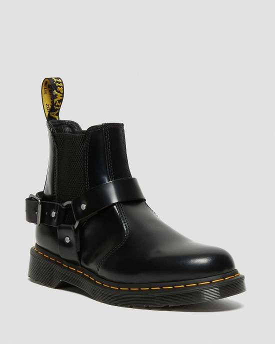 Botas Negras Dr. Martens Wincox Mujer Negros MX-01698